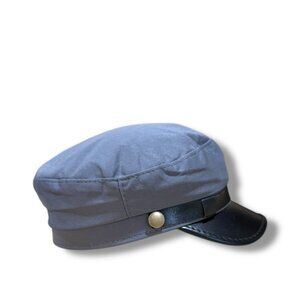 Gray Black Two Tone Captain Newsboy Cabbie Hat NWT